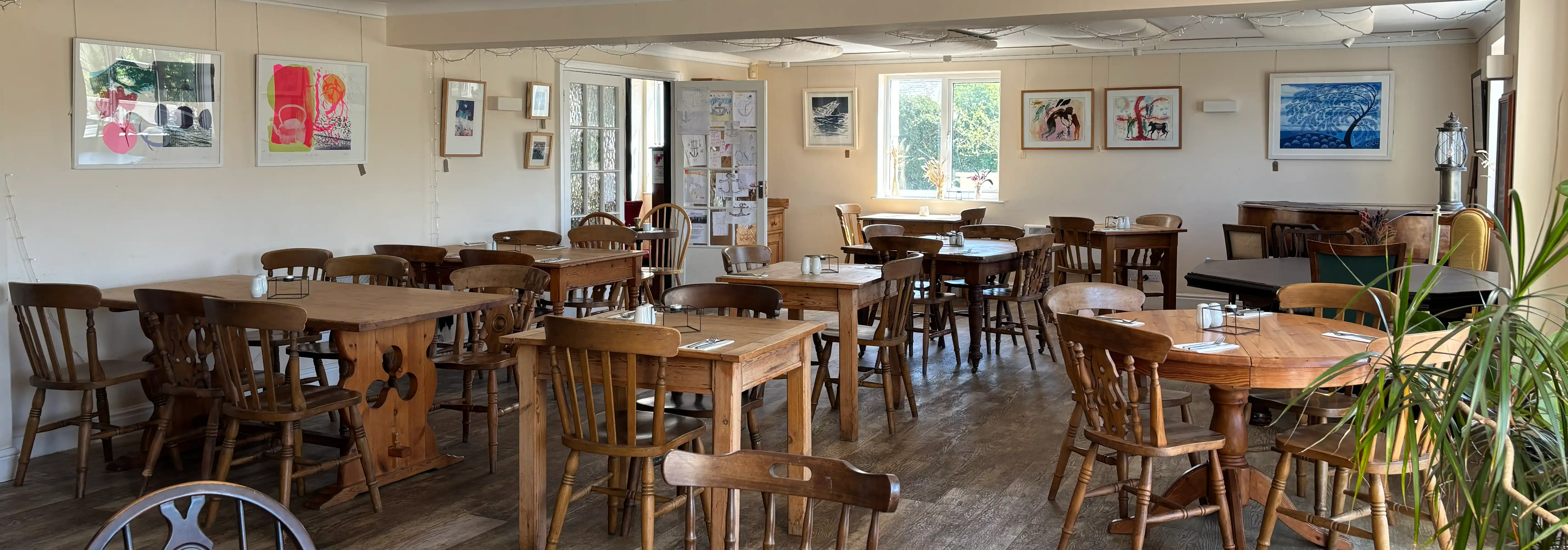 A cosy pub space set up for a gathering